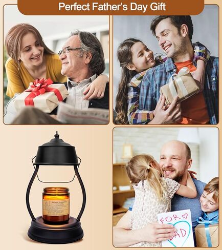 YULOFMVE Candle Warmer Lamp with Timer, Dimmable Top Down Black Wax Warmer Light Melting Candles Fits Large Small Jar Scented Candles for Home Vintage Decor in Saudi Arabia