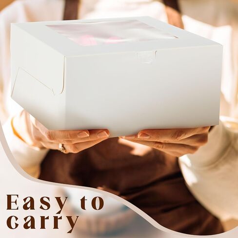 2 Pack Bento Cake and Cupcake Box 1+5 Bento Box with Clear Window Fit 5 Cupcakes and 1 Mini Cake for Wedding Birthday Party Baby Shower Bakery Baking Supplies (Pink) in Saudi Arabia