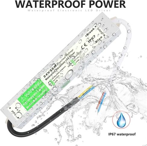 90-250V AC to DC 24V 36W 1.5A Lighting Transformer LED Drive Adapter Aluminum IP67 Outdoor Waterproof Switching Power Supply in Saudi Arabia