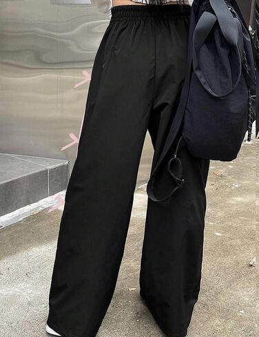 Women's Bow Wide Leg Sweatpants Elastic Waist Casual Baggy Pants Army Green XL in Kuwait