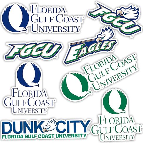 Desert Cactus Florida Gulf Coast University Sticker Eagles Sticker Vinyl Decals Laptop Water Bottle Car Scrapbook 13.43x10.98 Sheet T2 (Type 2) in Saudi Arabia