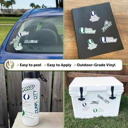 Desert Cactus Florida Gulf Coast University Sticker Eagles Sticker Vinyl Decals Laptop Water Bottle Car Scrapbook 13.43x10.98 Sheet T2 (Type 2) in Saudi Arabia