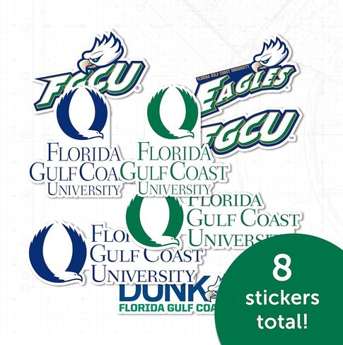 Desert Cactus Florida Gulf Coast University Sticker Eagles Sticker Vinyl Decals Laptop Water Bottle Car Scrapbook 13.43x10.98 Sheet T2 (Type 2) in Saudi Arabia