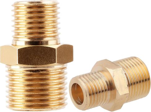 2pcs نحاس حلمات سداسية ، 3/8 بوصة npt ذكر × 1/4 بوصة NPT موصل أنبوب الذك in Saudi Arabia
