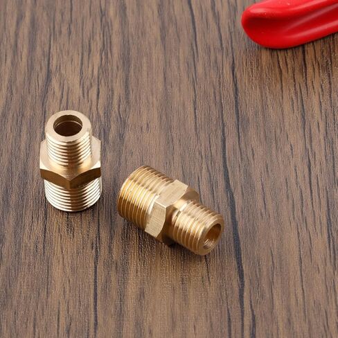 2pcs نحاس حلمات سداسية ، 3/8 بوصة npt ذكر × 1/4 بوصة NPT موصل أنبوب الذك in Saudi Arabia