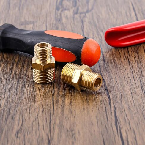 2pcs نحاس حلمات سداسية ، 3/8 بوصة npt ذكر × 1/4 بوصة NPT موصل أنبوب الذك in Saudi Arabia