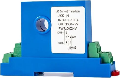 8mm 15mm Hall Perforated Current Transmitter DC12V DC24V Hall Current Transmitter Signal Isolator 25A 35A Current Transducer(8mm,Input DC0-150A_DC24V Power Supply_Output 0-5V) in Saudi Arabia