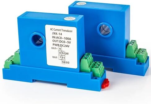 8mm 15mm Hall Perforated Current Transmitter DC12V DC24V Hall Current Transmitter Signal Isolator 25A 35A Current Transducer(8mm,Input DC0-150A_DC24V Power Supply_Output 0-5V) in Saudi Arabia