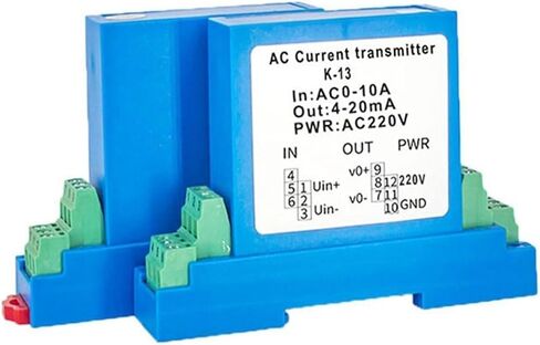 ZA-K13 AC 0-10A Current Transmitter Transducer 4-20mA 5V 10V Output DC24V Power Supply Current Sensor(DC 0-20mA Output,DC 0-1A Input_DC12-24V) in Saudi Arabia