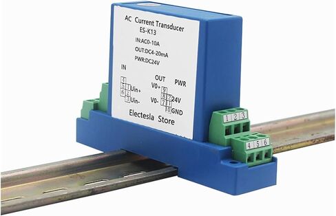 DC24V AC Current Transmitter 1 Input 1 Output Rail Type AC Current Sensor Hall Current Sensor DC 4-20mA 0-20mA Output(Ac 0-75ma,DC 0-20mA) in Saudi Arabia