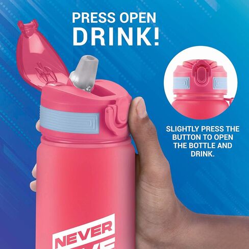 Milton 32oz Sports Mater Bottle مع قش ، أعلى مقاومة للتسرب ، فم عريض لسهولة التنظيف ، زجاجة بلاستيكية قابلة لإعادة الاستخدام مع غطاء للسفر ، الجري ، الصالة الرياضية ، مناسبة للبنين والبنات والكبار ، الأحمر - Gen'z in Saudi Arabia