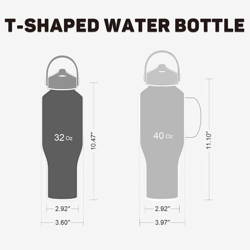 32oz Black Water Bottle Stainless Steel, Keep Cold 24H&Hot 12H, Water Bottle with Straw&Spout Lids, Insulated Water Bottle Double Wall Vacuum, Fit in Any Car Cup Holder, Leak-proof BPA Free in Saudi Arabia