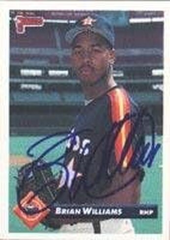 Brian Williams Houston Astros 1993 Donruss Autographed Card - slightly smudged on back. This item comes with a certificate of authenticity from Autograph-Sports. Autographed - MLB Autographed Baseball in Saudi Arabia