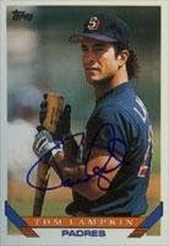 Tom Lampkin San Diego Padres 1993 Topps Autographed Card. This item comes with a certificate of authenticity from Autograph-Sports. Autographed - MLB Autographed Baseball Cards in Saudi Arabia