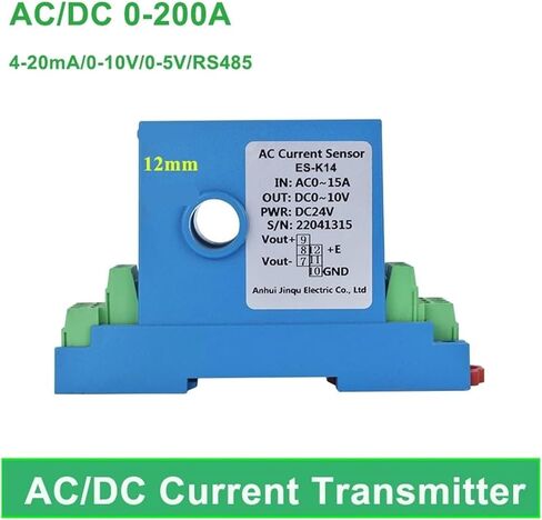CT Current Sensor AC 5A 10A 20A 50A 200A Transmitter 4-20MA Current Current Sensor 12mm Aperture Transformer DC24V PWR (AC 0-5A-12MM APERTURE) in Saudi Arabia