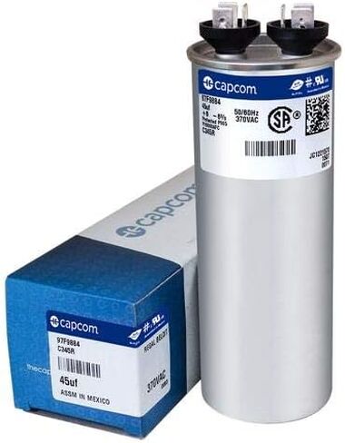 45 uf MFD 370 VAC Replacement Round Run Capacitor # C345R 97F9884 in Saudi Arabia