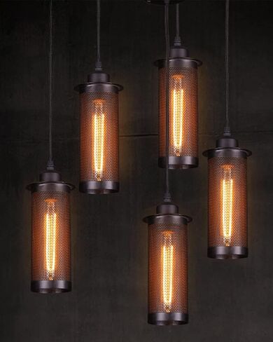 Long T10 LED Bulb, 7.3in Vintage Edison Dimmable Bulb 6W 2700K Warm White Tubular Bulbs, E26 Medium Base Clear 600LM 60W Equivalent for Cylinder Pendant Wall Sconces Chandelier Vanity 6Pack in Saudi Arabia