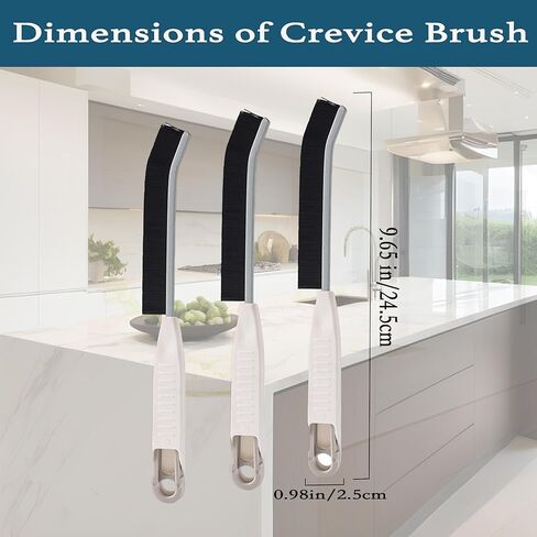 فرشاة تنظيف Crevice ، 3 مساءً أداة تنظيف متعددة الأغراض مع فرشاة نظافة الجص الصلب ، فرشاة المرحاض ، فرشاة فرك لبلاط الدش ، أدوات الفجوة النحيفة للاستخدام المنزلي ، الحمام ، المطبخ in Kuwait