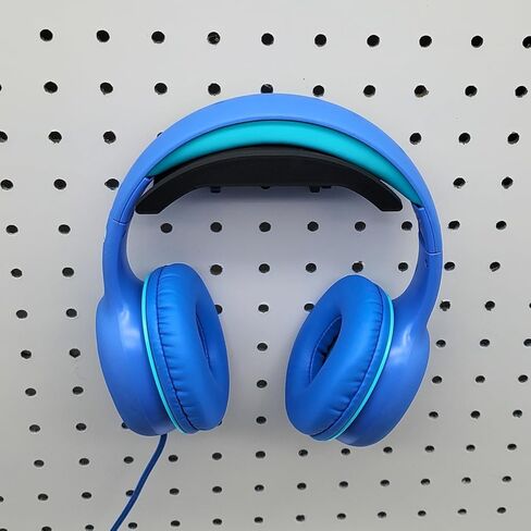 1/4" Pegboard Compatible Hook, Headphone Holder, Holds Over-The-Ear Devices for Pegboard Display, Home Office Electronics Organization (Matte White) in Saudi Arabia