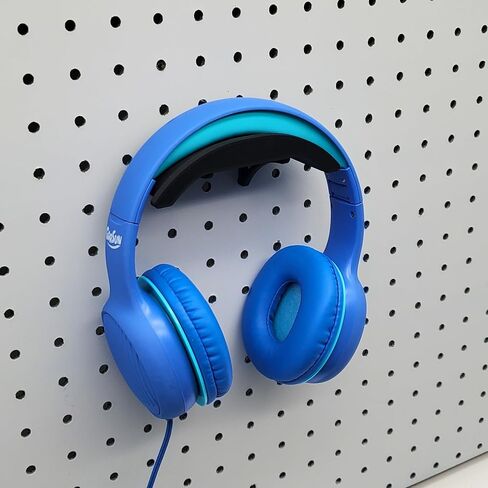 1/4" Pegboard Compatible Hook, Headphone Holder, Holds Over-The-Ear Devices for Pegboard Display, Home Office Electronics Organization (Matte White) in Saudi Arabia