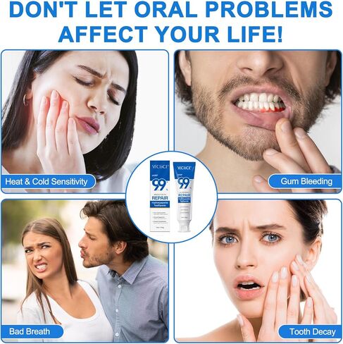 2pcs 9.9 ٪ معجون أسنان هيدروكسيباتيت لإصلاح المينا وتقوية الأسنان ، معجون أسنان هيدروكسيباتيت النانو ، نعش in Kuwait