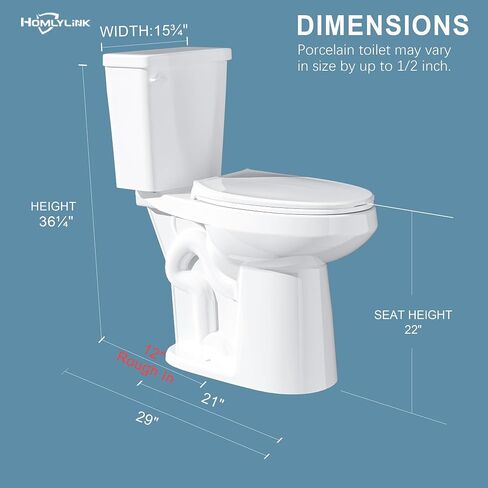 Elongated Tall Toilet 21 Inch, Extra High Toilets for Bathroom, Comfort Bowl Heigh 21", Single Flush 1.28 GPF, White, for Seniors, with Soft Close Seat in Saudi Arabia