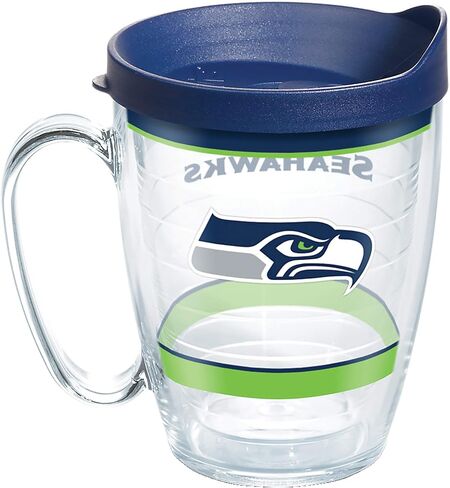 Tervis NFL Seattle Seahawks - Tradition Made in USA Double Walled Insulated Tumbler Travel Cup Keeps Drinks Cold & Hot, 16oz Mug, Classic in Saudi Arabia