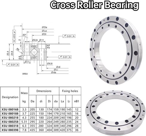 1PCS Thin-Wall Cross Roller Bearing XSU080168 130 * 205 * 25.4MM in Saudi Arabia