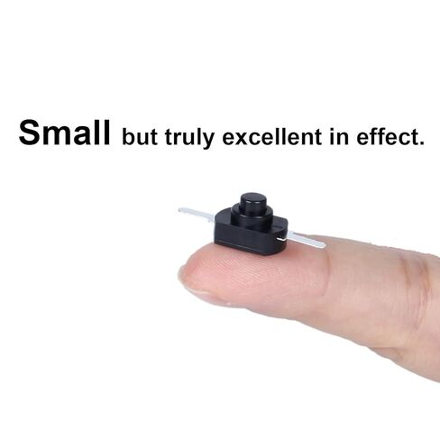 50pcs mini stating on/Off Lockling Push Button Bothrow مع اثنين من دبابيس النحاس المستقيمة 1A 30V يمكن استخدامها لمصباح مصباح DIY LED (12 مم*8 مم*8 مم) in Kuwait