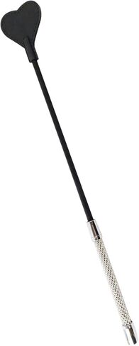 18 inch Black Heart-Shaped Silicone Riding Crop for Equestrian Horses in Saudi Arabia