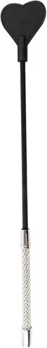 18 inch Black Heart-Shaped Silicone Riding Crop for Equestrian Horses in Saudi Arabia