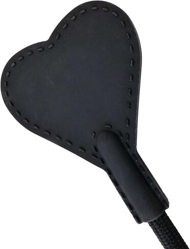 18 inch Black Heart-Shaped Silicone Riding Crop for Equestrian Horses in Saudi Arabia