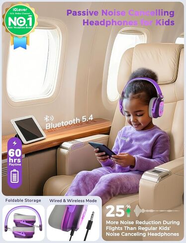iClever Noise Cancelling Headphones for Kids Adults, Bluetooth Ear Protection with 60H Play Time, Safe Volume 80dBA, Noise Reduction Headphones for Autism Fireworks/Monster Truck, FOCUS in Saudi Arabia