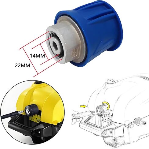 5800PSI/400Bar Ultra Flexible Pressure Washer Hose for Bosch Home Cleaning, 5M-30M High Pressure Extension Tube with Quick-Connect Adapter,(Red/Blue/Yellow/Green/Grey/Orange/Light Blue)(Yellow,16FT) in Saudi Arabia