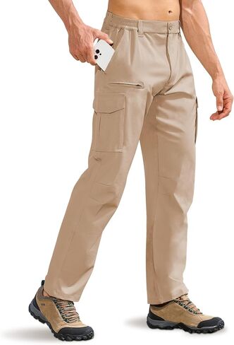 MOURCE Hiking Pants Men Lightweight - Water Resistant Quick Dry Outdoor Cargo Pants for Men with 8 Pockets in Saudi Arabia