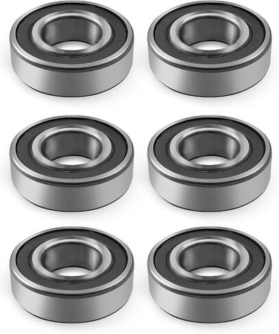 6 PCS أخدود عميق محامل مغزل الكرة مزدوجة ختم المطاط استبدال 116-0720 104-6325 ملائمة ل toro exmark horse deck محمل المغزل in Saudi Arabia