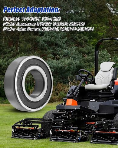 6 PCS أخدود عميق محامل مغزل الكرة مزدوجة ختم المطاط استبدال 116-0720 104-6325 ملائمة ل toro exmark horse deck محمل المغزل in Saudi Arabia
