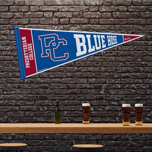 Rico Industries NCAA Presbyterian Blue Hose 12" x 30" Felt Wall Décor Pennant - Great for Home/Bed Room/Man Cave Décor in Saudi Arabia