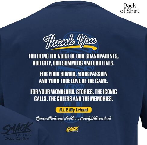 Thanks Ueck T-Shirt for Milwaukee Baseball Fans (SM-5XL) in Saudi Arabia