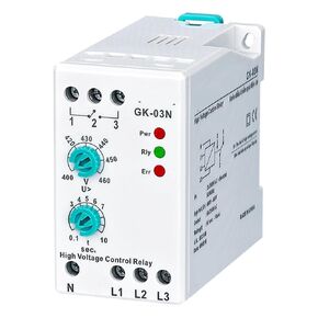 GK-03N Phase Failure High Voltage Analogue Adjustable Protection Relay (3 * 380V with Neutral Wire) 1Pcs in Saudi Arabia