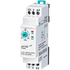 ERV-60D On Delay Time Relay Electronic Adjustable (0.1-60min.) 1Pcs(110VAC 24VDC) in Saudi Arabia