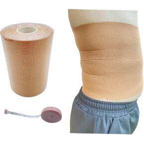 Body Stomach Compression Tape- Extra Wide Kaotic Belly Tape for Body Shaping& Workout& Sweater Enhancer& Skin Protection (Skin Color/10CM*5M) (1 Roll) in Saudi Arabia