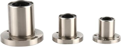 Linear Bearing LMF6UU/8UU/10UU/12UU/16UU/20UU F25-60UU Round Flange Type Linear Motion Bearing 3D Printer Linear Rod Part Linear Ball Bearings(2pcs,LMF12UU) in Saudi Arabia