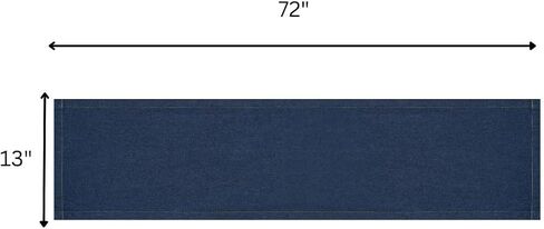 Denim Table Runner 100% Cotton - 72 Inches Long Farmhouse Table Runners - Tight-Weave Non-Slip Washable - for Dining Kitchen Holidays Events - 13x72 Inch Table Runner Blue Denim in Saudi Arabia