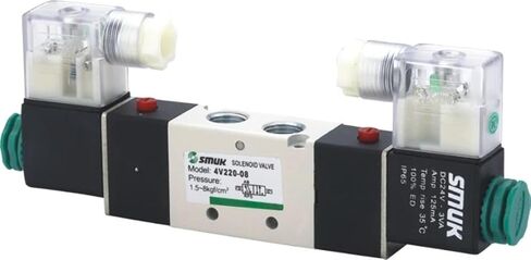 1PCS Two Position Five Way Solenoid Valve 4V220-08 AC220V 110V DC24V(AC110V) in Saudi Arabia
