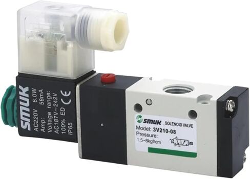 1PCS Two Position Five Way Solenoid Valve 4V220-08 AC220V 110V DC24V(AC110V) in Saudi Arabia