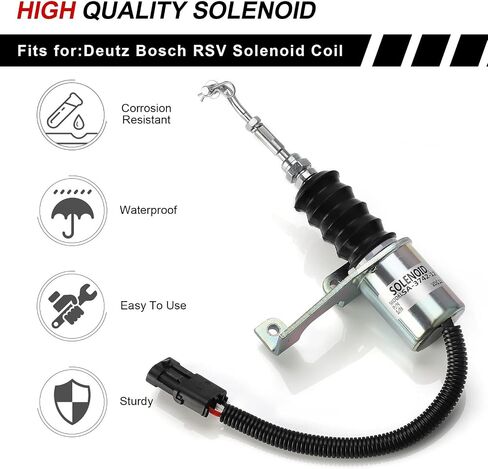 SA-3799-12 Car 12V/24V Fuel Shut off Solenoid Valve 1751ES 7-19007 SA-3742-12 Compatible(24V) in Saudi Arabia