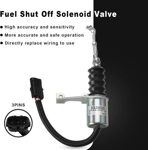 SA-3799-12 Car 12V/24V Fuel Shut off Solenoid Valve 1751ES 7-19007 SA-3742-12 Compatible(24V) in Saudi Arabia