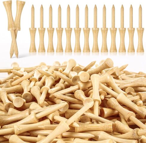 Mudder 300 Pack Step Down Golf Tees Wooden 2-3/4 Inch Bulk Bamboo Golf Castle Tees for Practice Accessories in Saudi Arabia