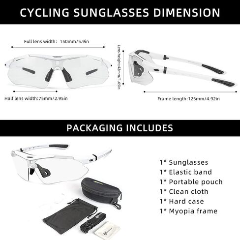 ROCKBROS Pickleball Glasses for Men & Women – ANSI Z87.1 Certified Safety Glasses, UV400 Protection & Interchangeable Strap in Saudi Arabia